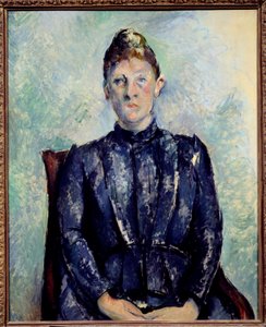 Portret van Madame Cezanne door Paul Cézanne