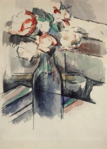 Rozen in een fles door Paul Cézanne