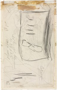 Schets van Madame Cézanne (verso) door Paul Cézanne