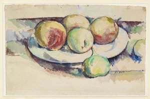 Stilleven van Perziken en Vijgen, laat 19e eeuw door Paul Cézanne
