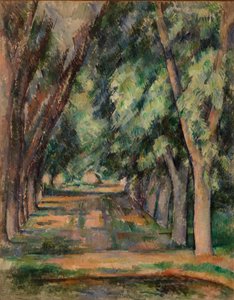 De laan van kastanjebomen bij Jas de Bouffan door Paul Cézanne