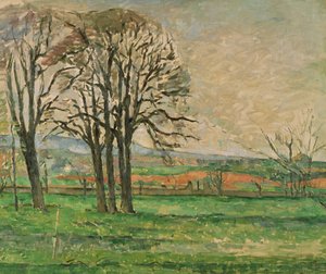 De kale bomen bij Jas de Bouffan, 1885-1886 door Paul Cézanne
