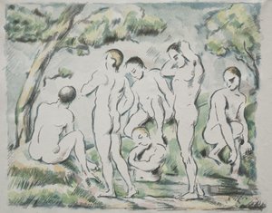De Baadsters door Paul Cézanne
