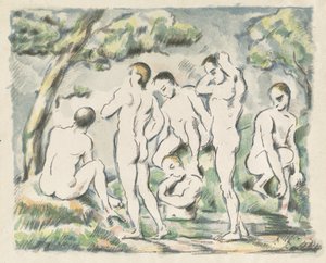 De baders kleine plaat, 1897 door Paul Cézanne