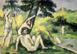De badplaats door Paul Cézanne