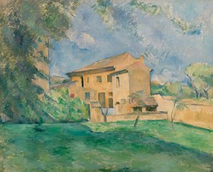 De boerderij bij Jas de Bouffan door Paul Cézanne