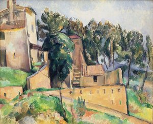 Het huis in Bellevue, 1890-92 door Paul Cézanne