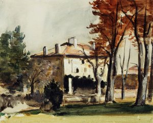 Het huis van de Jas de Bouffan door Paul Cézanne