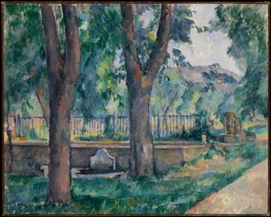 Het Zwembad bij Jas de Bouffan door Paul Cézanne