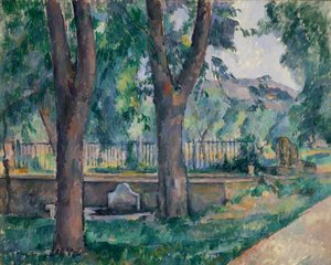 Het Zwembad bij Jas de Bouffan, ca. 1885-86 door Paul Cézanne