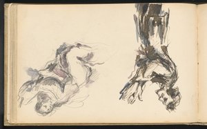 Victor Chocquet en een Engel voor "De Apotheose van Delacroix" door Paul Cézanne