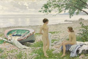 Op het strand door Paul Fischer