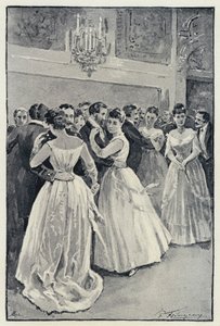 Illustratie voor Anna Karenina: Kitty op het bal door Paul Frenzeny