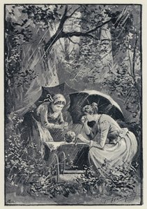 Illustratie voor Anna Karenina: De storm in het Kolok-bos door Paul Frenzeny