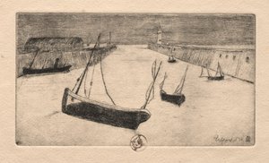 Zes Etsen: Tréport door Paul Gachet