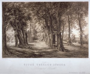 De Bovenste Terraslaan, Hampstead Heath, Londen, c1840 door Paul Gauci