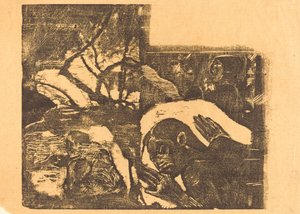 Een Maori Vrouw in een Bos; Manao Tupapau (Zij wordt Achtervolgd door een Geest) door Paul Gauguin