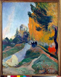 Alyscamps in Arles. Schilderij door Paul Gauguin (1848-1903) door Paul Gauguin