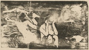 Bij de Zwarte Rotsen Aux roches noires, in of na 1895 door Paul Gauguin