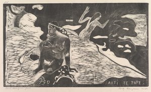 Auti Te Pape, 1893-94 door Paul Gauguin