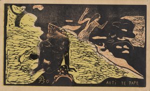 Auti Te Pape Vrouwen bij de Rivier Uit de Serie Noa Noa, 1893-1894 door Paul Gauguin