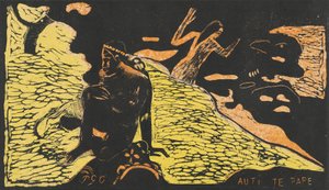 Auti te Pape Vrouwen bij de Rivier door Paul Gauguin