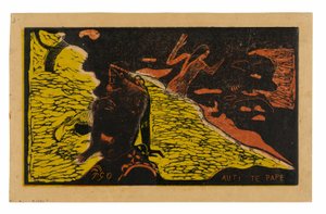 Auti te pape (Vrouwen bij de rivier), uit de Noa Noa Suite door Paul Gauguin