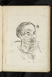 Avant et après - Hoofd van een Marquesaanse vrouw door Paul Gauguin