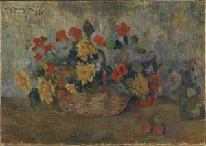 Mand met bloemen, 1884 door Paul Gauguin
