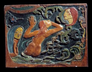Wees mysterieus (Reliëf gesneden in lindehout)