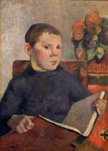 Portret van zoon Clovis met een boek