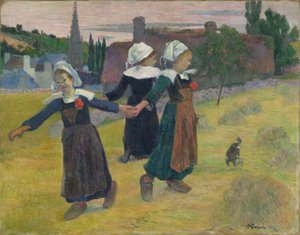Bretonse meisjes dansen, Pont-Aven
