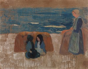 Bretonse vrouwen aan zee door Paul Gauguin