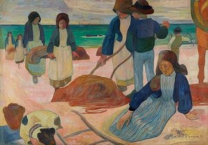 Bretonse zeewiersprokkelaars (II). 1889 door Paul Gauguin