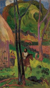 Ruiter voor de hut, 1902 door Paul Gauguin