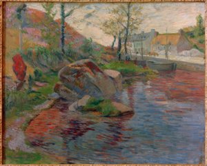 De haven van Pont-Aven door Paul Gauguin