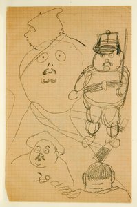 Tekening uit een album van tekeningen gemaakt voor de jonge Jacques Bousquet, 1889-90