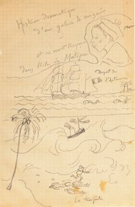 Tekening uit een album van tekeningen gemaakt voor de jonge Jacques Bousquet, Pont-Aven of Le Pouldu, 1889-90