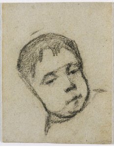 Emil Gauguin als Kind, Hoofd op een Kussen