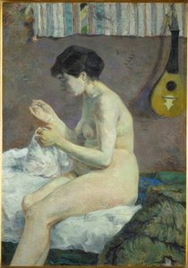 Naaktstudie door Paul Gauguin