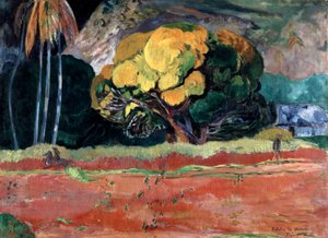 Fatata Te Moua Aan de voet van een berg, 1892 door Paul Gauguin