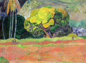 Fatata te Moua (Aan de Voet van de Berg) door Paul Gauguin