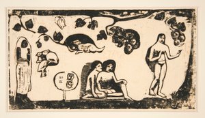 Vrouwen, Dieren en Bladeren door Paul Gauguin