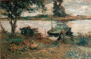 Rivieroever door Paul Gauguin