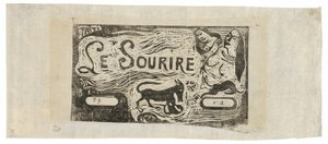 Vos, bustes van twee vrouwen en een konijn, kopstuk voor Le sourire door Paul Gauguin