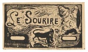 Vos, Bustes van twee vrouwen en een konijn, kopstuk voor Le sourire door Paul Gauguin