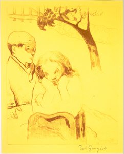 Menschliches Elend, aus der "Volpini Suite: Dessins lithographiques" door Paul Gauguin