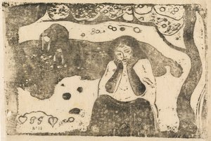 Menselijk Verdriet Miseres humaines, in of na 1895 door Paul Gauguin