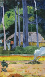 Hut onder bomen, 1892 door Paul Gauguin