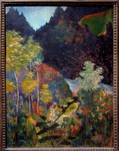 Landschap Schilderij door Paul Gauguin door Paul Gauguin